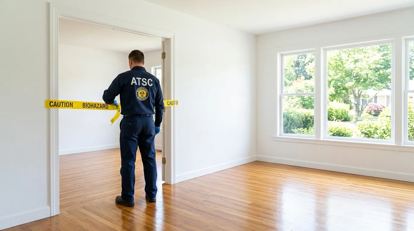 Certified biohazard cleanup crew performing Crime Scene Cleanup in East Ridge